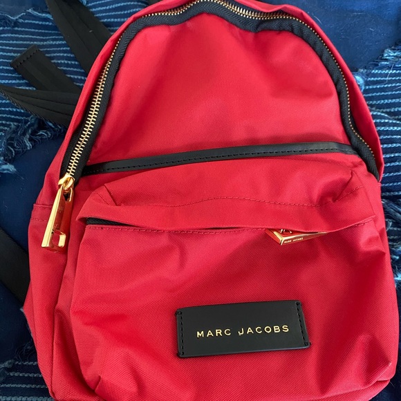 marc jacobs red backpack